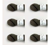 Luna by Permin Lot de 6 pelotes de laine vierge 100% recyclée (sans mulesing et Öko-Tex) (03 marron)