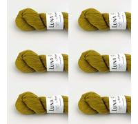 Luna by Permin Lot de 6 pelotes de laine vierge 100% recy sans mulesing et Öko-Tex) (20 vert olive)