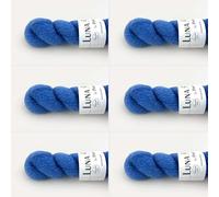 Luna by Permin Lot de 6 pelotes de laine vierge 100% recyclée (sans mulesing et Öko-Tex) (23 bleu cobalt)