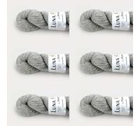 Luna by Permin Lot de 6 pelotes de laine vierge 100% recy sans mulesing et Öko-Tex) (28 calcaire)