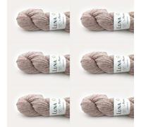 Luna by Permin Lot de 6 pelotes de laine vierge 100% recy sans mulesing et Öko-Tex) (33 tweed naturel)