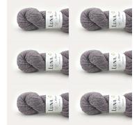 Luna by Permin Lot de 6 pelotes de laine vierge 100% recy sans mulesing et Öko-Tex) (34 mauve)