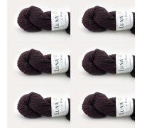 Luna by Permin Lot de 6 pelotes de laine vierge 100% recyclée (sans mulesing et Öko-Tex) (35 bordeaux)
