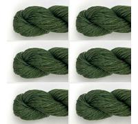 Luna by Permin Lot de 6 pelotes de laine vierge 100% recy sans mulesing et Öko-Tex) (39 vert forêt)