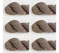 Luna by Permin Lot de 6 pelotes de laine vierge 100% recyclée (sans mulesing et Öko-Tex) (43 mousse mocha)