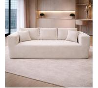 LUNA CANAPÉ D’ANGLE COMPRESSÉ - 3 PLACES -VELOUR CÔTELÉ SOFT GOLDEN CREAM