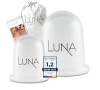 LUNA FitLines - Lot de 2 ventouses en silicone de qualité supérieure dans différentes tailles - Avec livre d'application - Fini les tensions - Ventouses anti-cellulite