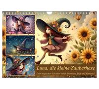 Luna, la petite sorcière magique (calendrier mural 2026 DIN A4 paysage) calendrier mensuel CALVENDO
