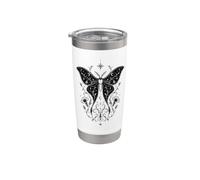 Luna Moth avec insecte gothique Henbane et Moon Mystic Gobelet isotherme en acier inoxydable double paroi