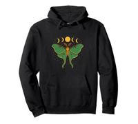 Luna Moth Lover Moon Phases Insect Cottagecore Aesthetic Sweat à Capuche