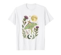 Luna Moth Moon Cottagecore Botanical Nature T-Shirt Graphique avec Valeur