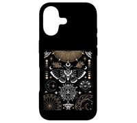 Luna Moth Moon Phases Witchy Dark Academia Esthétique Coque pour iPhone 17