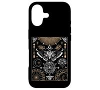 Luna Moth Moon Phases Witchy Dark Academia Esthétique Coque pour iPhone 17
