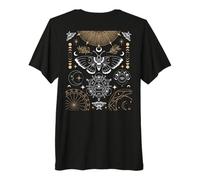 Luna Moth Moon Phases Witchy Dark Academia Esthétique T-Shirt Haut de Gamme