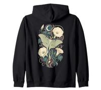 Luna Moth Moonflower Céleste Botanical Art Sweat à Capuche
