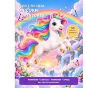 Luna’s Magical Unicorn Adventures: A Coloring Book for Kids Ages 4-8 with Rainbows, Castles, Mermaids, Space and Magical Friends