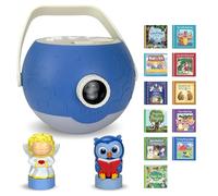 Luna StoryTime Projecteur de livres pour enfants - 6 Bible et 5 histoires classiques à lecture à haute voix, 10 chansons, veilleuse et musique de rêve apaisante | Projecteur d'histoires pour enfants à