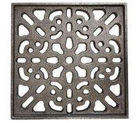 LUNA WAY CAST IRON - Grille de Ventilation en Fonte pour Cheminée et Poêle | Design Moderne | Résistante et Durable | Pour Hottes et Ventilation, Gris, 20 x 20 cm, Fonte
