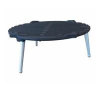LUNA WAY CAST IRON - Grille ronde GRATE Ø30,2 cm | Plaque en fonte double émail noir | Pour barbecue cheminée foyer et feu vivant | Pieds réglables