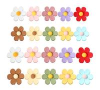 Lunaanda 20 Pièces 3D Fleur Aimant Frigo, 10 Grands (35 mm) et 10 Moyens (27 mm) Aimant Décoratifs Colorés et Puissants pour Réfrigérateur, Tableau Magnétique, Casier, Mur de Photos, Cuisine et Bureau