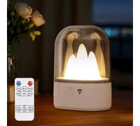 Lunaanda Lampe de Chevet Tactile à Intensité Variable, Veilleuse pour Chambre Enfant avec Télécommande, Petite Lampe LED Rechargeable de Table pour Chambre, Salle de Bain, Armoire