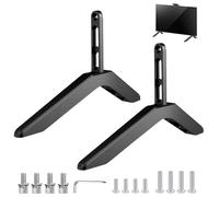Lunaanda Pieds de Support TV Universels, Support de Base de Remplacement pour Téléviseur de 32 à 65 Pouces, Pieds de Meuble TV Noirs avec Patins Antidérapants et Vis pour Écran Plat LCD LED Plasma