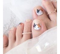 Lunacaca - Calico Cat Toenail Art Sticker 24 pcs