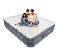 LunaDream Eclipse Series Matelas gonflable pour grand lit avec pompe intégrée rechargeable par USB, sans fil, design durable, anti-fuite, portable pour la maison et le camping