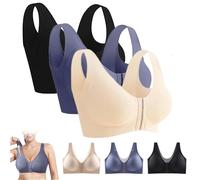 LunaHug Bra Front Closure, Seamless Front Buckle Cross Back Shaping Bra, Wire-Free Support Bras