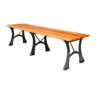 LUNAIZHUO Bancs D'extérieur Résistants aux Intempéries, Banc de Jardin sans Dossier, Chaise 2-3 Places en Fer Forgé pour Parc, Pelouse, Terrasse, Vestiaire, Église(150cm/59in)