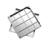 LUNAIZHUO Couvercle de Regard Invisible en Acier Inoxydable, Couvercle Fosse Septique Carré, Plaque D'égout de Puisard de Plusieurs Tailles pour la Décoration(70x70x5cm/28x28x2in)