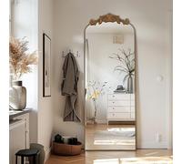 LunaMirror Filigree Miroir sur pied 146 x 44 cm Miroir pleine longueur avec vintage Sierlijke Gesneden Applicatie Rétro Décoration d'intérieur Miroir mural pour Woonkamer Slaapkamer Hal Entree, doré