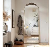 LunaMirror Filigree Miroir sur pied 162 x 52 cm Miroir pleine longueur avec vintage Sierlijke Gesneden Applicatie Rétro Décoration d'intérieur Miroir mural pour Woonkamer Slaapkamer Hal Entree, Bronze