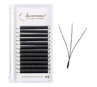Lunamoon 3D Extension Cils 3D W Cils Préfait Bouquet(3D-0.07-D/8-15mm) | WW Cils,Volume Russe,Professionnel Premade Fans,Lash Extension,Naturel Wispy éventails Léger en Faux Cils,Gagner du Temps