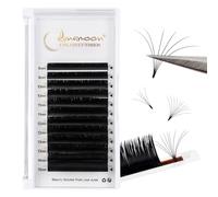 Lunamoon Extension Cils Easy Fan Lashes Volume Russe 2D 3D 4D 5D 6D 8D 10D Soie Extension de Cils Bouquet de Cils D Curl 0.1mm 8-15 mm