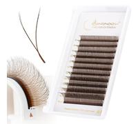 Lunamoon YY Extension Cils Bruns 2D Cils Préfait Bouquet(YY-0.07-D-Mix8-15) | YY Cils Bruns,Volume Russe,Premade Fans,Brown Eyelash Extension,Naturel Wispy Léger Soie en Faux Cils,Gagner du Temps