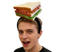 Lunaobrik Bandeau sandwich - Simulation mignonne d'un sandwich de pain comme serre-tête confortable, accessoire de tête pour les fêtes à thème, les spectacles sur scène, les fêtes d'anniversaire et