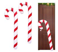 Lunaobrik Bâtons gonflables de Noël, lot de 2 décorations de Noël gonflables géantes en PVC - Décoration d'hiver Ballons de bâton de marche, pour fêtes en intérieur et en extérieur