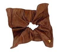 Lunaobrik Big Scunchies - Chouchous en cuir synthétique - Support de queue de cheval en forme de cœur - Grande folie - Élastiques pour les cheveux - Pour femmes et filles - Convient aux types de