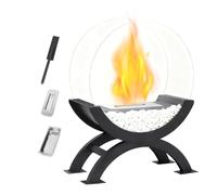 Lunaobrik Brasero de table, avec flamme royale, chauffage sûr, brasero de table, pour jardin, maison de pelouse, intérieur extérieur, table de chevet, balcon