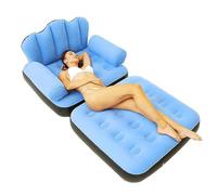 Lunaobrik Canapé gonflable 5 en 1 - Matelas gonflable convertible, inclinable | Chaise paresseuse imperméable - Chaise paresseuse ergonomique pliable - Siège portable ultra léger pour l'extérieur, la