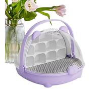 Lunaobrik Conteneur d'élevage de reptiles, cage d'habitat animal | Boîte d'alimentation portable transparente avec poignée, pour observer la maison des animaux de compagnie pour l'extérieur et les