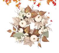 Lunaobrik Couronne d'automne pour porte - Guirlande d'automne pour entrée, décoration murale pour maison, cheminée, armoire, fête, extérieur