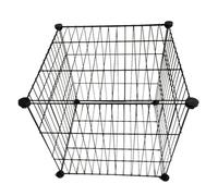 Lunaobrik Étagère cube en métal - Étagères de rangement empilables - Grille métallique de 5 unités, organisateurs de placard et de rangement, étagère à grilles
