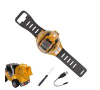 Lunaobrik Fernbedienung Bagger Uhr, Kleine RC -Auto Uhrenspielzeug Racing Watch Car Toy - 2,4 GHz Langstrecken -Interaktive Fahrzeuge Spiel Mit USB -Ladung, Staubbedeckung Für Kinder Mädchen