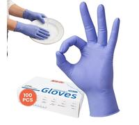 Lunaobrik Gants épais en nitrile | Gants de protection de travail | Gants anti-perforation en forme de mitaines - Pour cuisine, jardin, maison, cuisine, construction, industrie, bureau et hôpital