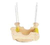 Lunaobrik Hamac Chinchilla,Balançoire Repos en Bois Forme d'avion pour Animaux De Compagnie | Balançoire pour Gerbille | pour Hamster Gerbille Hérisson Chinchilla Lapin Nain Furet Cochon d'Inde