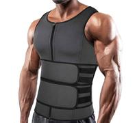 Lunaobrik Hommes De Gilet Minceur - Suisse À Sauna Entraîneur De Taille, Corps Amincissant Le Débardeur Confortable | Un Shaper Corporel Pour L'exercice De Gym (S, M, L, XL, XXL, XXXL) (noir)
