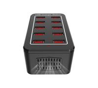 Lunaobrik Hub De Carga USB,Cargador De 10 Puertos Para Teléfonos - Bloque De Carga Para Múltiples Equipos,Para Estudiantes Jugadores Oficina en CASA Hotel Dormitorio Sala De Estar Taller