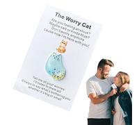 Lunaobrik Hug Token Card - Adorable Pocket Greeting, Keepsake Relationship Card, Cat Design | Thoughtful Exchange Cards for friends family couples special occasions gifting